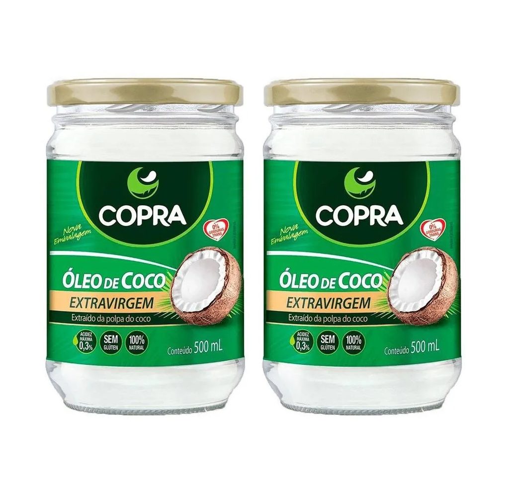 Kit 2uni Óleo de Coco Extravirgem 500ml - Copra