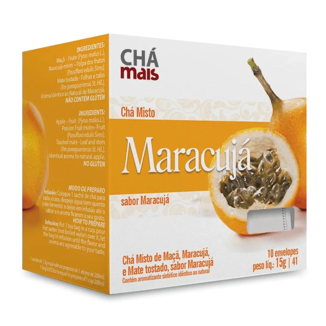 Clinicmais Chá Maracujá 10 Sachês 15g - Chá Mais
