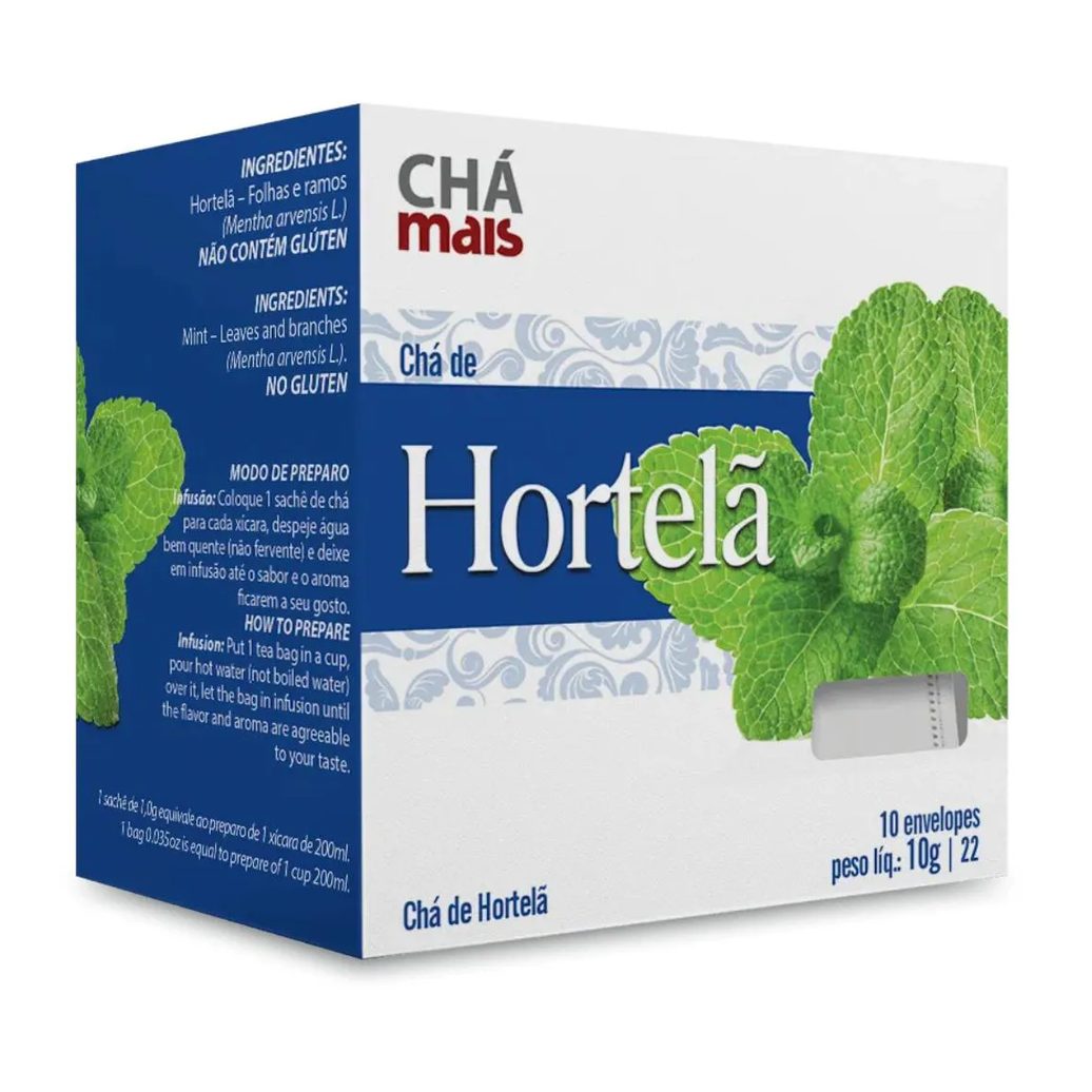 Clinicmais Chá Hortela 10 Sachês 10g - Chá Mais