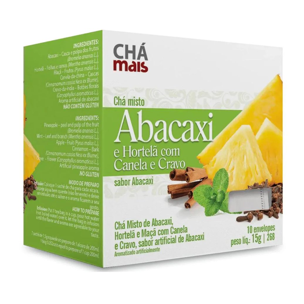 Clinicmais Chá Abacaxi e Hortela com Cravo e Canela 10 Sachês- Chá Mais