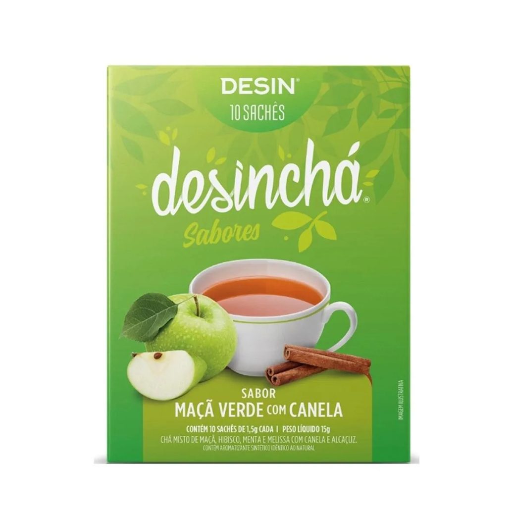 Desincha Maca Verde com Canela 10 Saches - Desinchá