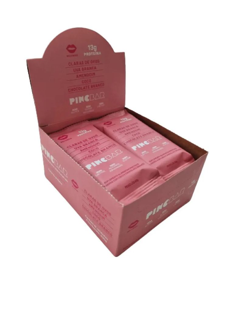 Barra de Proteína Beijinho sem Açúcar 50G Pincbar 12 unidades
