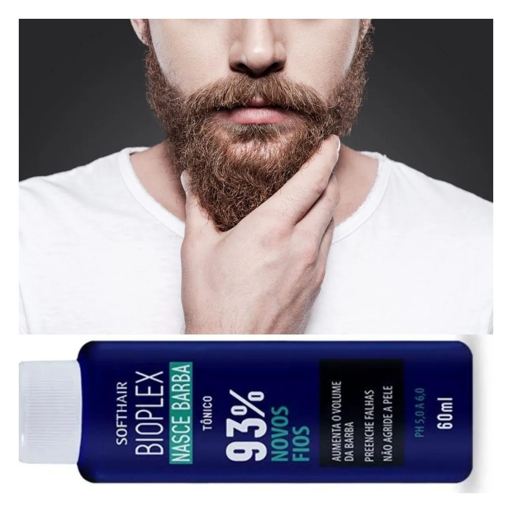 Crescer Barba Fórmula Exclusiva Tratamento Bioplex Softhair