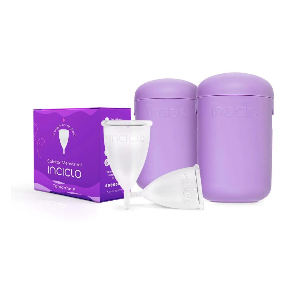 Kit 2 Coletores Menstruais A + 2 Cápsulas Esterilizadoras A (2UN - A Partir De 30 Anos Ou Com Filhos)