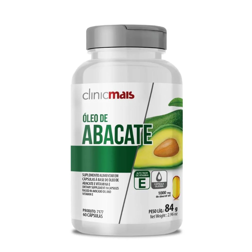 Óleo de Abacate 60 cápsulas 1000mg Clinicmais
