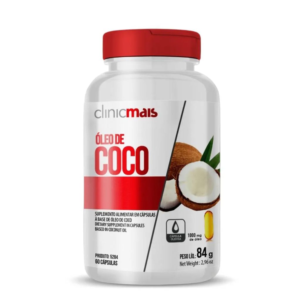 Óleo de Coco 60 cápsulas 1000mg Clinicmais