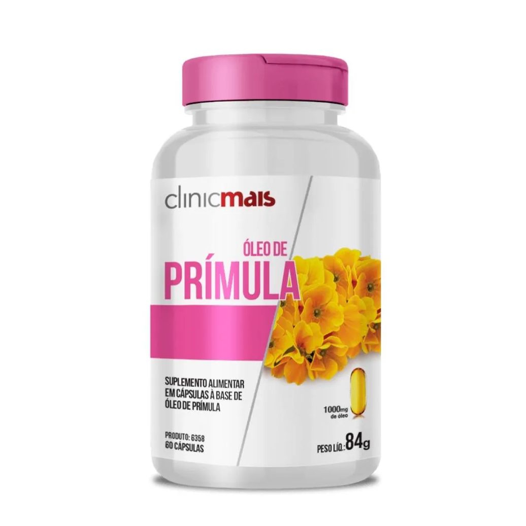 Óleo de Prímula 60 cápsulas 1000mg Clinicmais