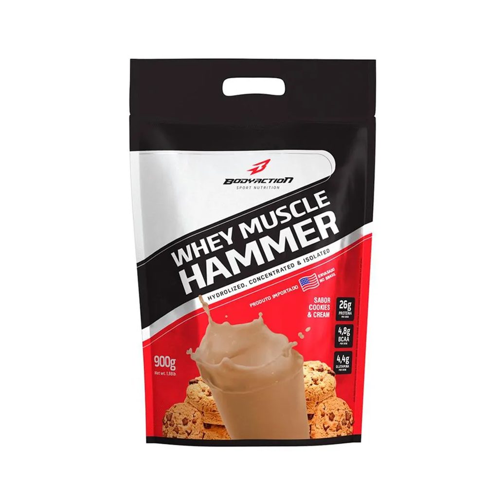Whey Muscle Hammer 900g Refil Chocolate Bodyaction