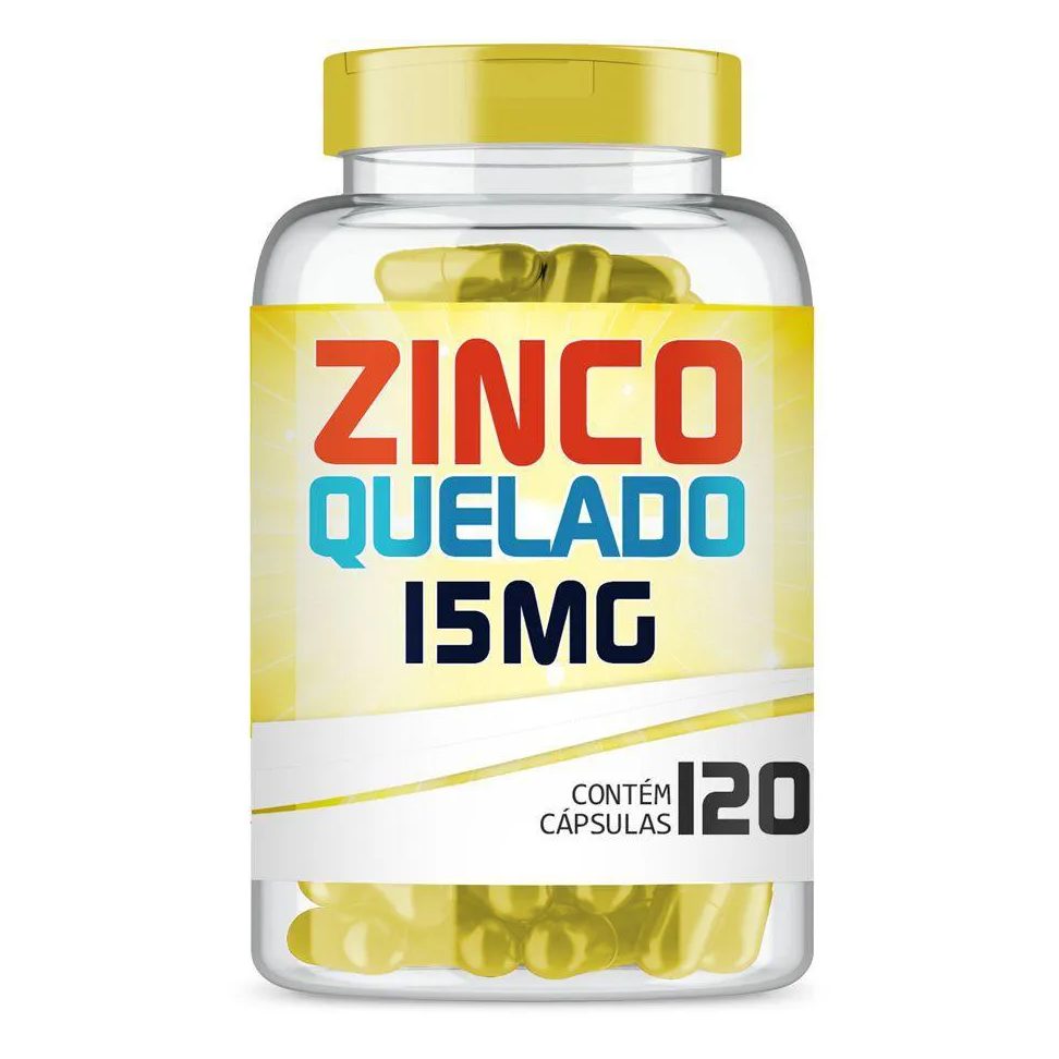 Zinco Quelado 15mg com 120 cápsulas