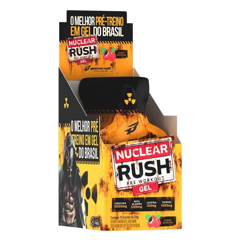 NUCLEAR RUSH GEL DISPLAY 10 SACHêS 25G - GUARANá