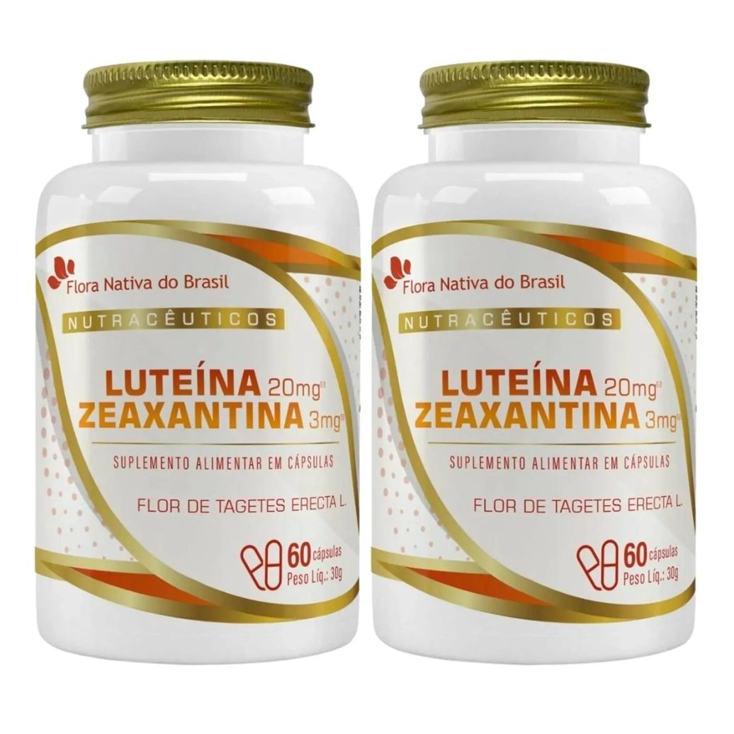 Kit 2x Luteína 20mg com Zeaxantina 3mg 60 cápsulas - Flora Nativa