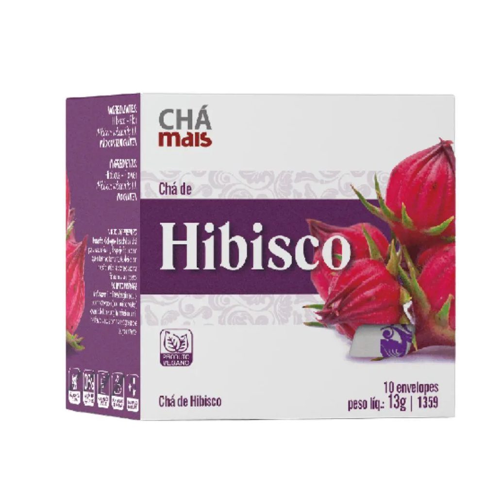 Chá de Hibisco 10 Sachês - Chá Mais