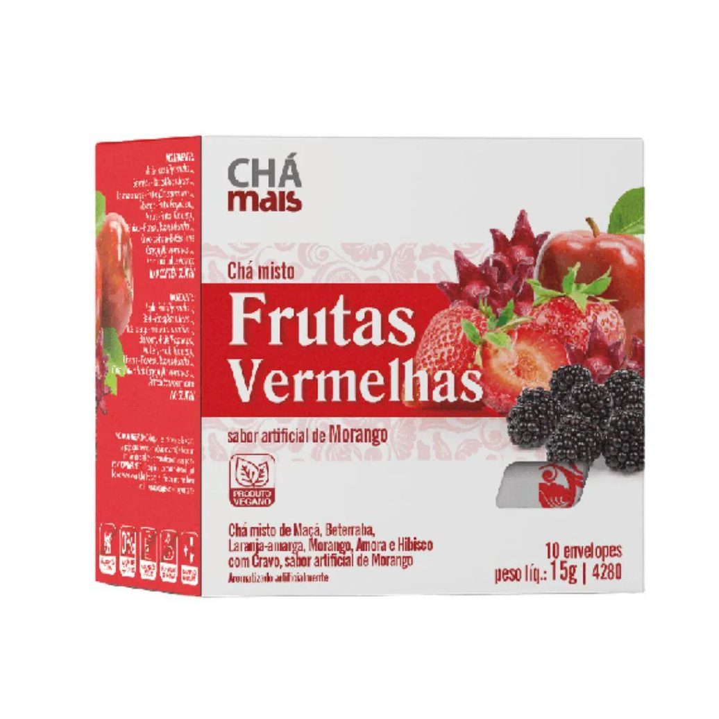 Chá Misto de Frutas Vermelhas 10 Sachês - Chá Mais