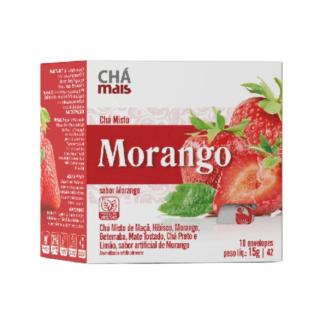 Chá Misto de Morango 10 Sachês - Chá Mais