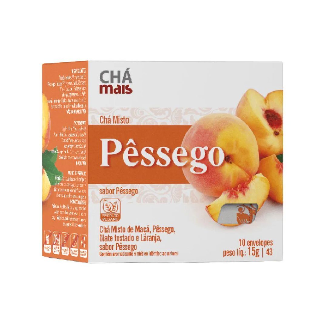 Chá Misto de Pêssego 10 Sachês - Chá Mais