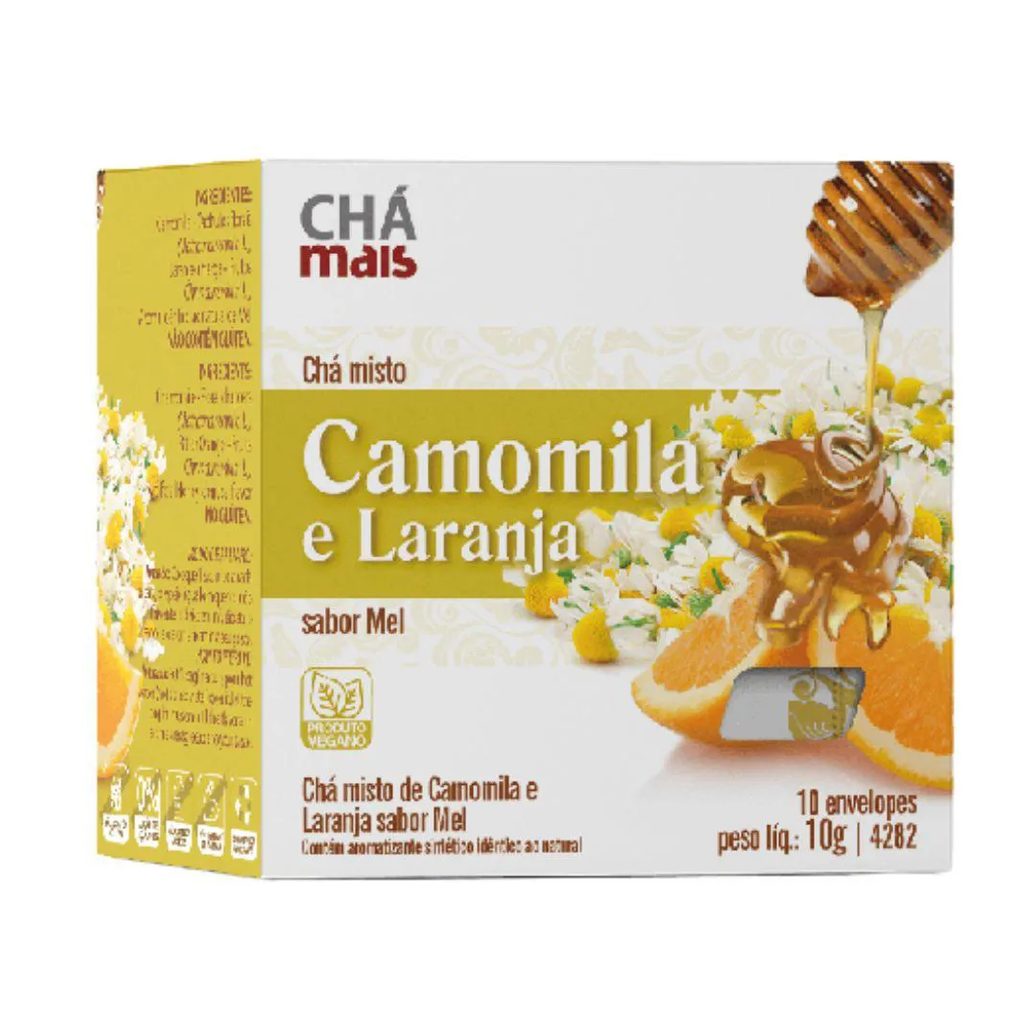 Chá Misto de Camomila com Laranja 10 Sachês - Chá Mais