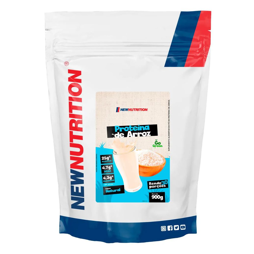 Proteína de Arroz New Nutrition Vegana Natural 900g