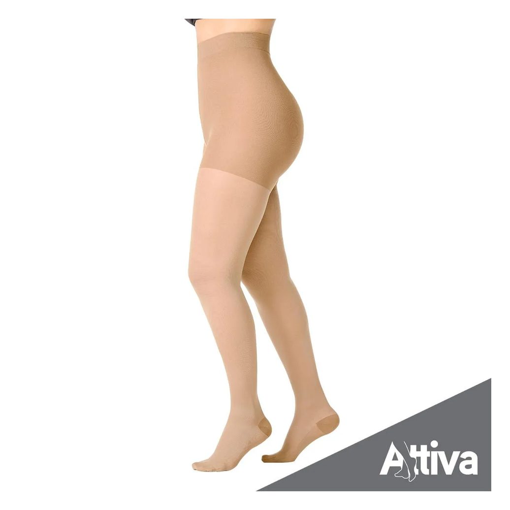 Meia Calca Attiva Alta Compressao 20-30 Fem Fechada Natural G
