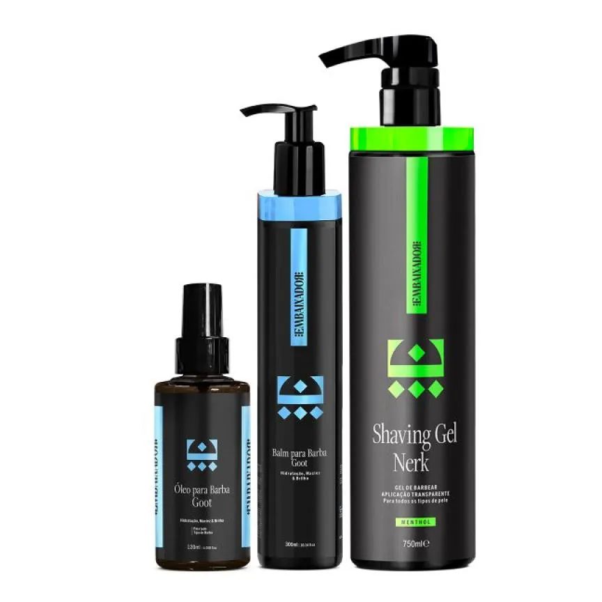 Shaving Gel Menthol + Óleo + Balm Goot Bancada Embaixador 750ml