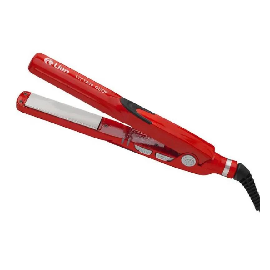 Prancha Chapinha Profissional Lion Tittan 420f 215ºc Bivolt Bivolt - Vermelho