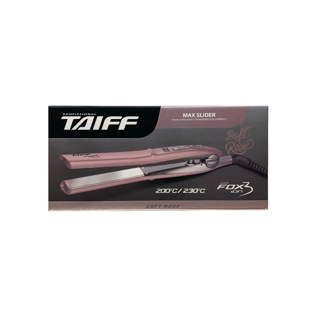 PRANCHA ALISADORA TAIFF FOX ÍON 3 ROSE 230C° BIVOLT