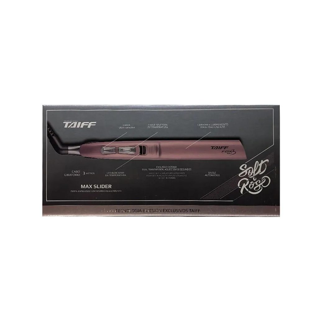 PRANCHA ALISADORA TAIFF FOX ÍON 3 ROSE 230C° BIVOLT