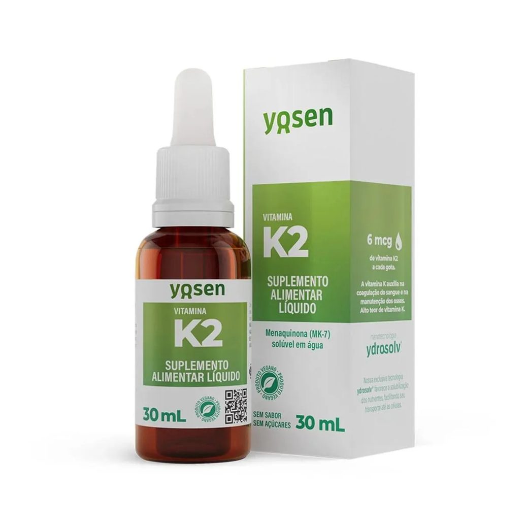 VITAMINA K2 (MK-7) YDROSOLV YOSEN - UM NOVO CONCEITO EM SUPLEMENTO ALIMENTAR (30 ML)
