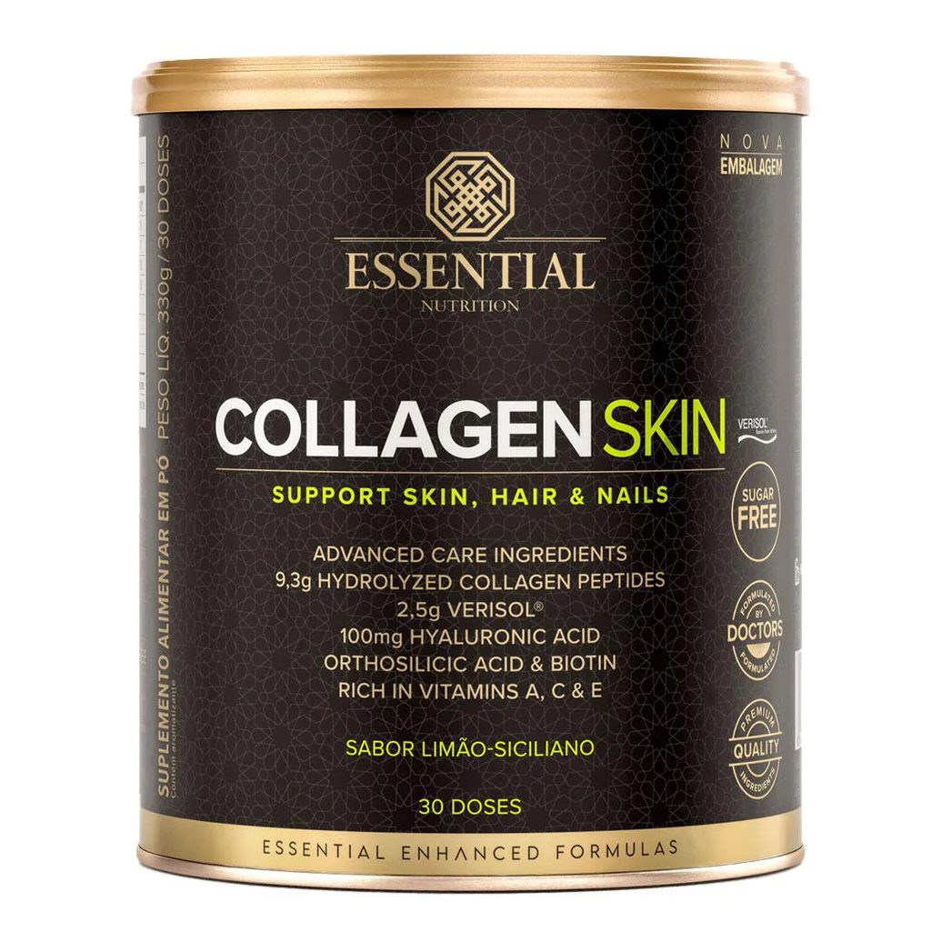 Collagen Skin Verisol + Ácido Hialurônico - Limao Siciliano - 330g - Essential Nutrition