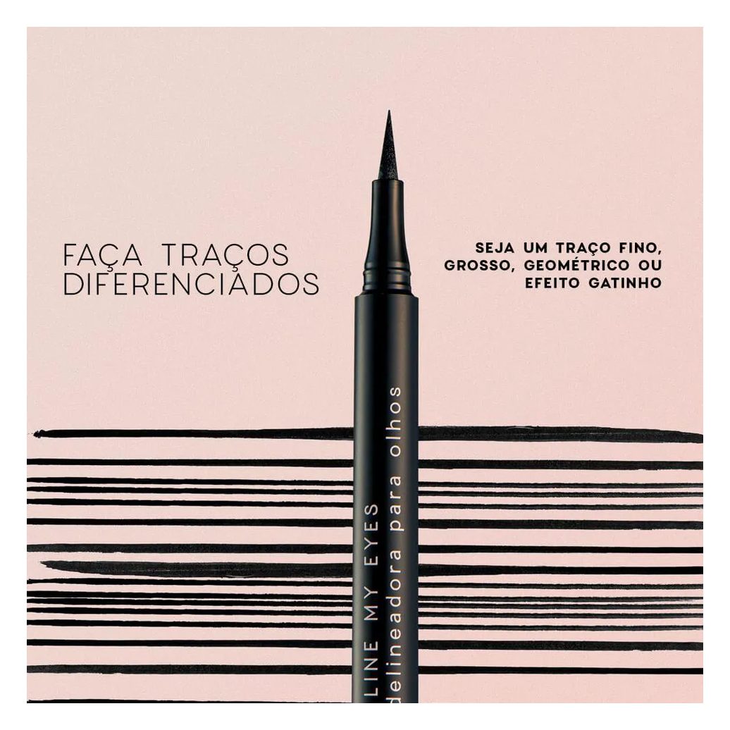 Caneta Delineadora Preta - Line My Eyes Océane Edition 1.2ml