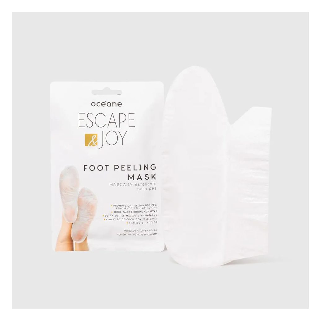 máscara esfoliante para pés com óleo de coco - foot peeling mask 1 par