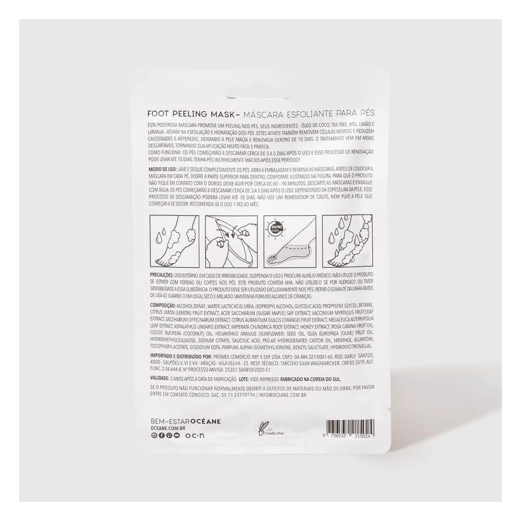 Kit Pés Renovados - Máscara Esfoliante Para Pés (3 Produtos)
