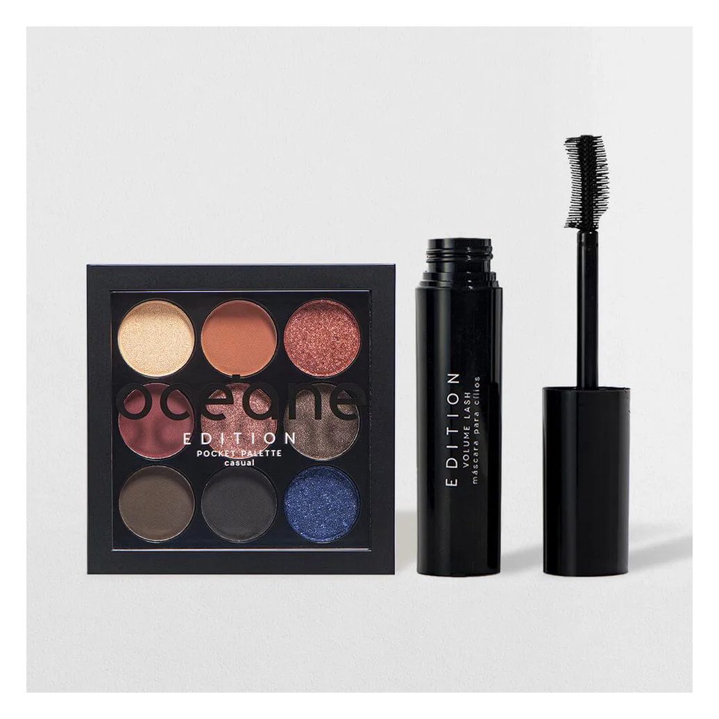 Kit Paleta de Sombras Pocket Casual + Máscara de Cílios Volume Lash (2 Produtos)