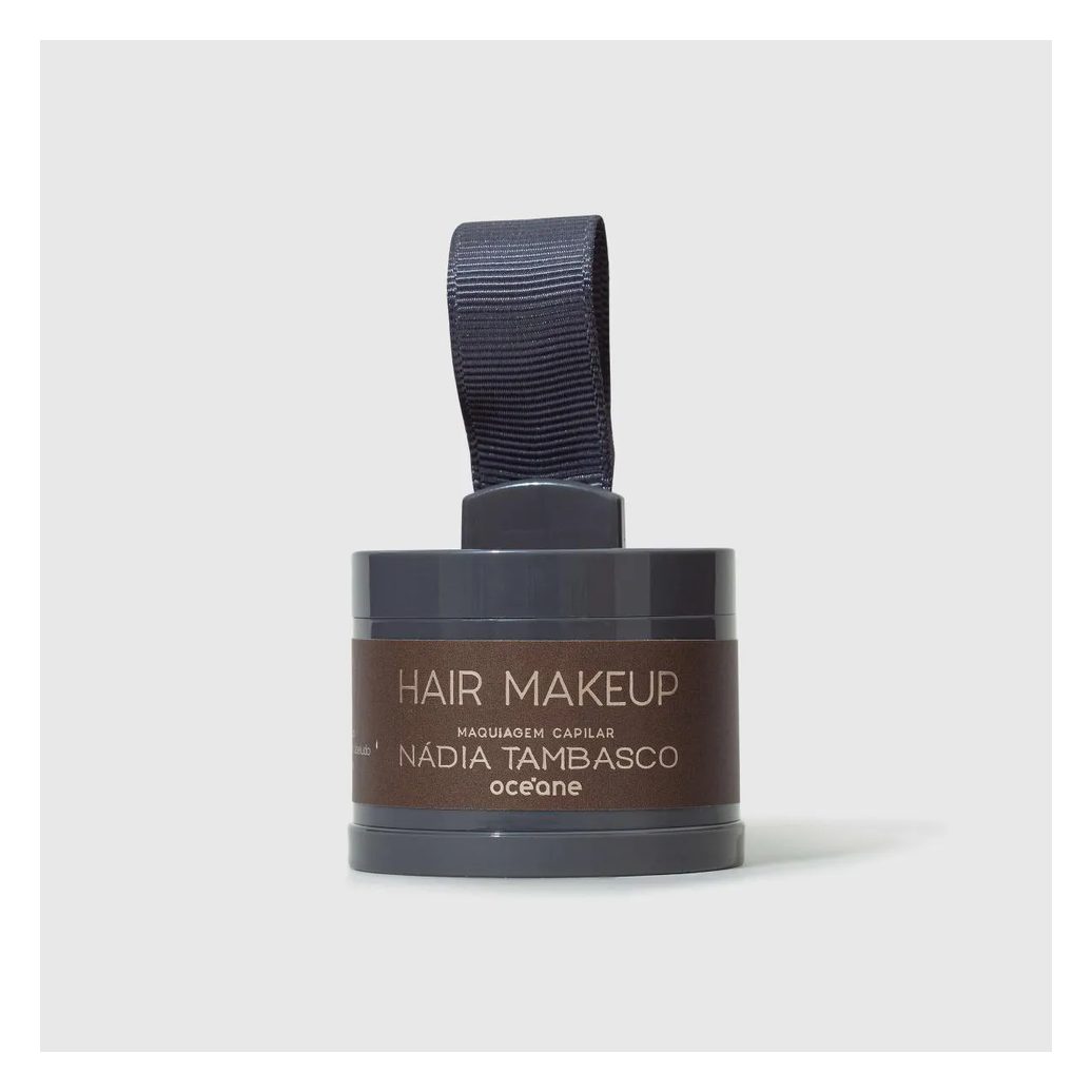 maquiagem capilar castanho escuro - hair makeup nádia tambasco 4g