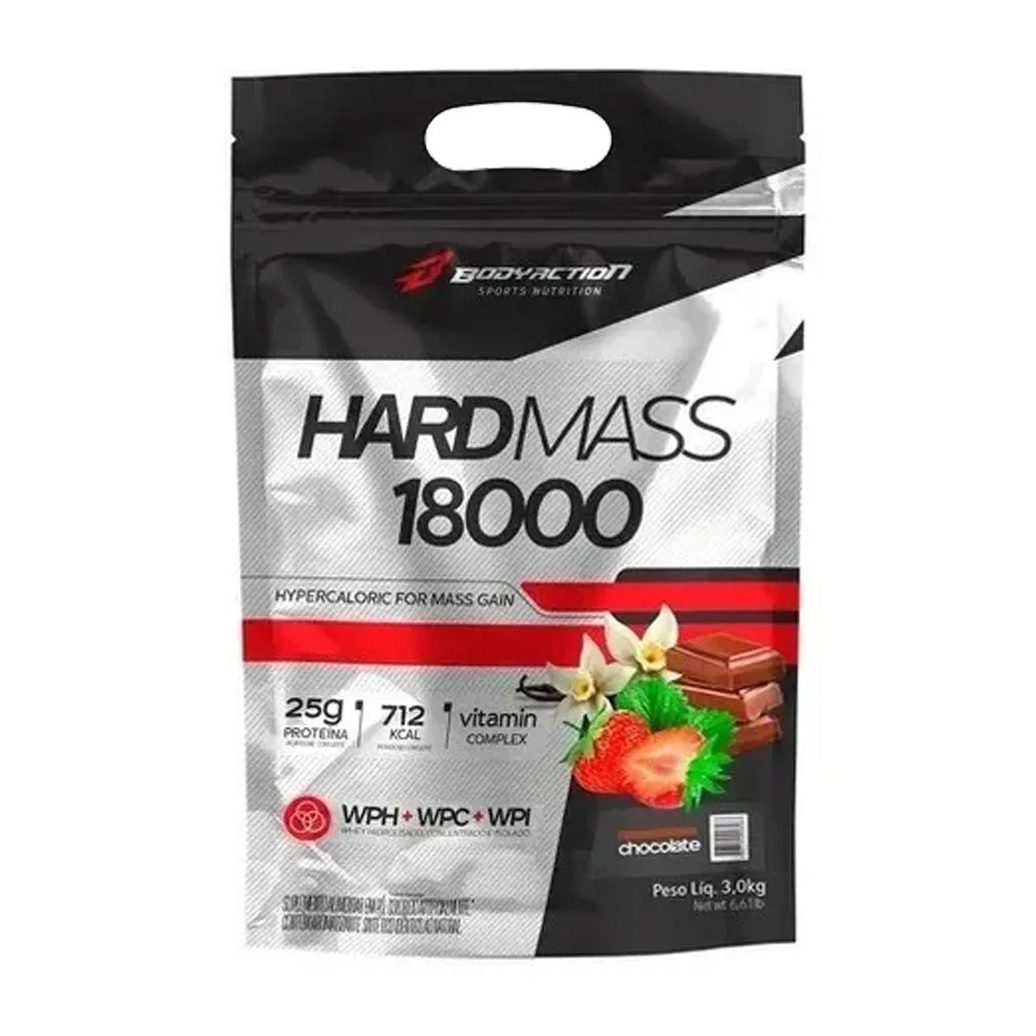 Suplemento Body Action Hard Mass 18000 Chocolate 3kg
