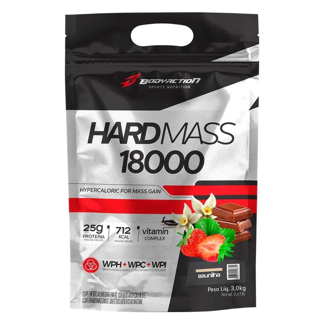 Suplemento Body Action Hard Mass 18000 Baunilha 3kg