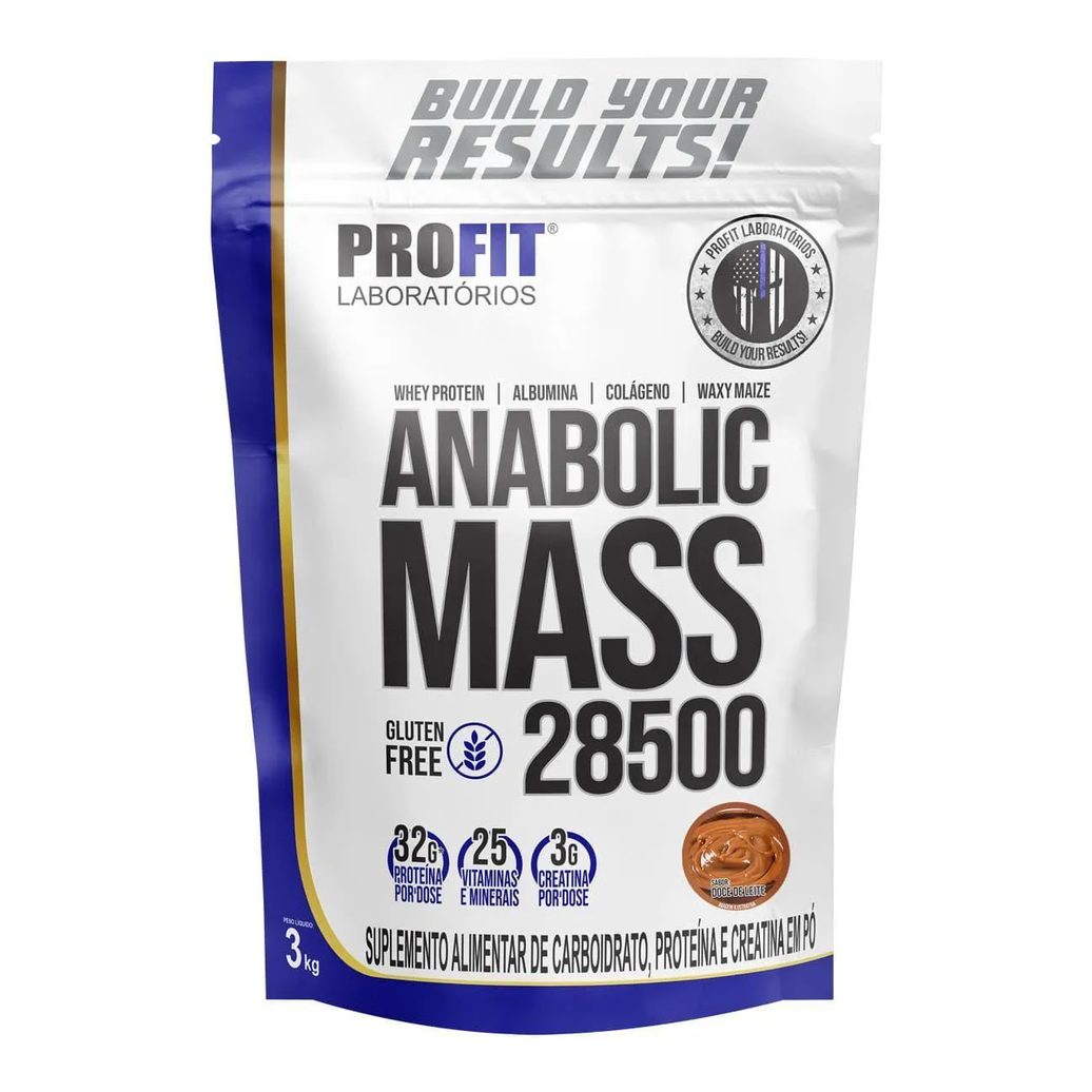 Hipercalórico Profit Labs Anabolic Mass 28500 Doce de Leite 3kg