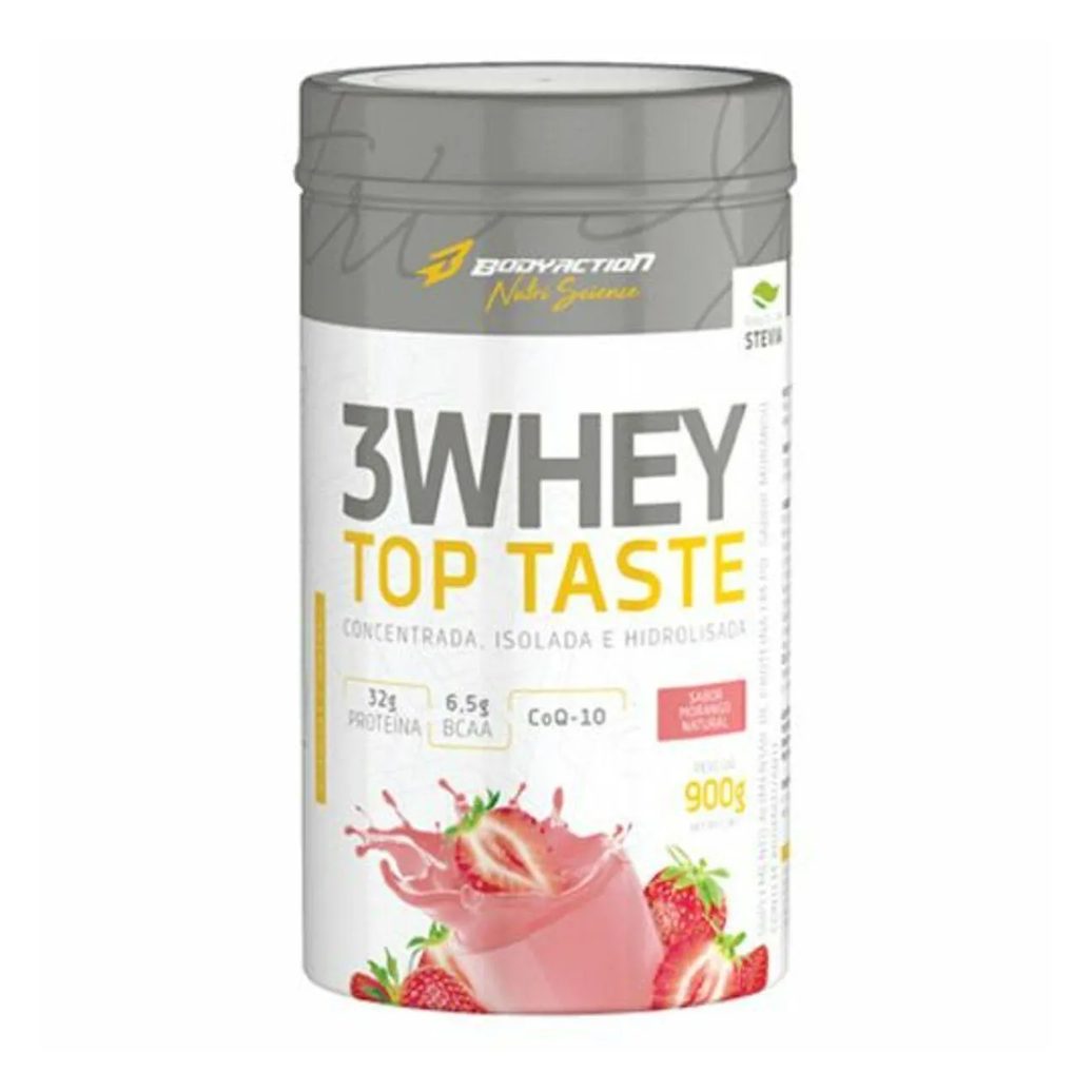 Whey Protein Body Action 3Whey Top Taste Morango 900g