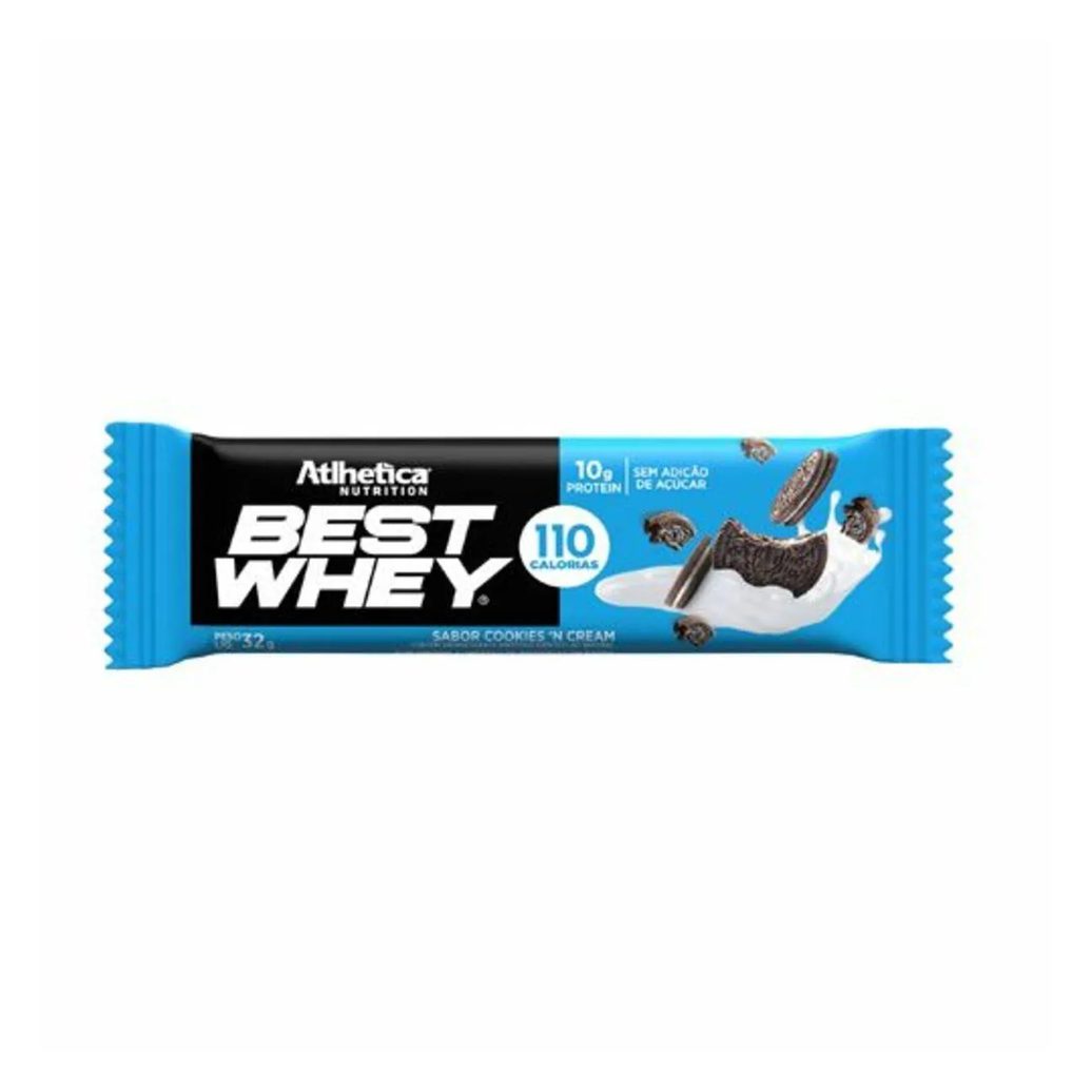 Barra Proteica Best Whey-1Barra 32G Cookies & Cream - Atlhetica Nutrition
