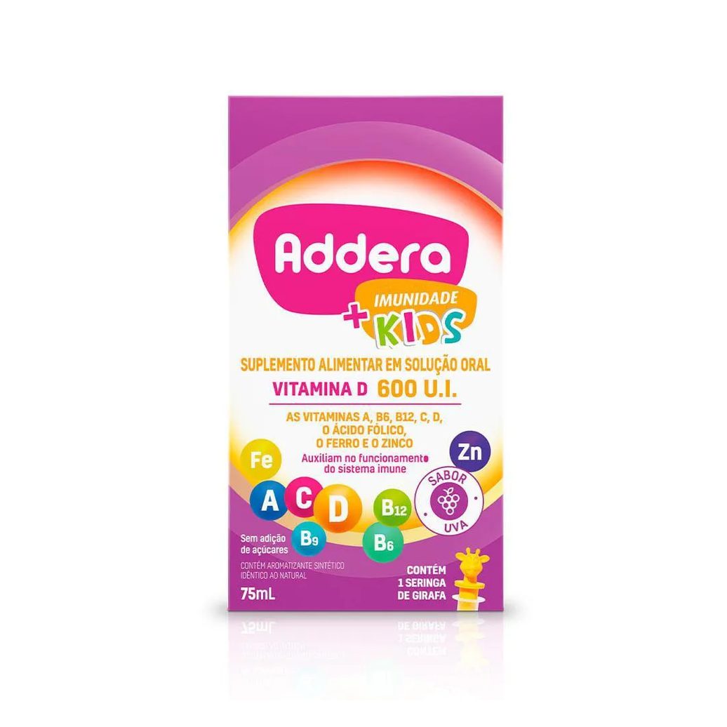 Vitamina D 600UI Addera Kids Imunidade Gotas 75ml