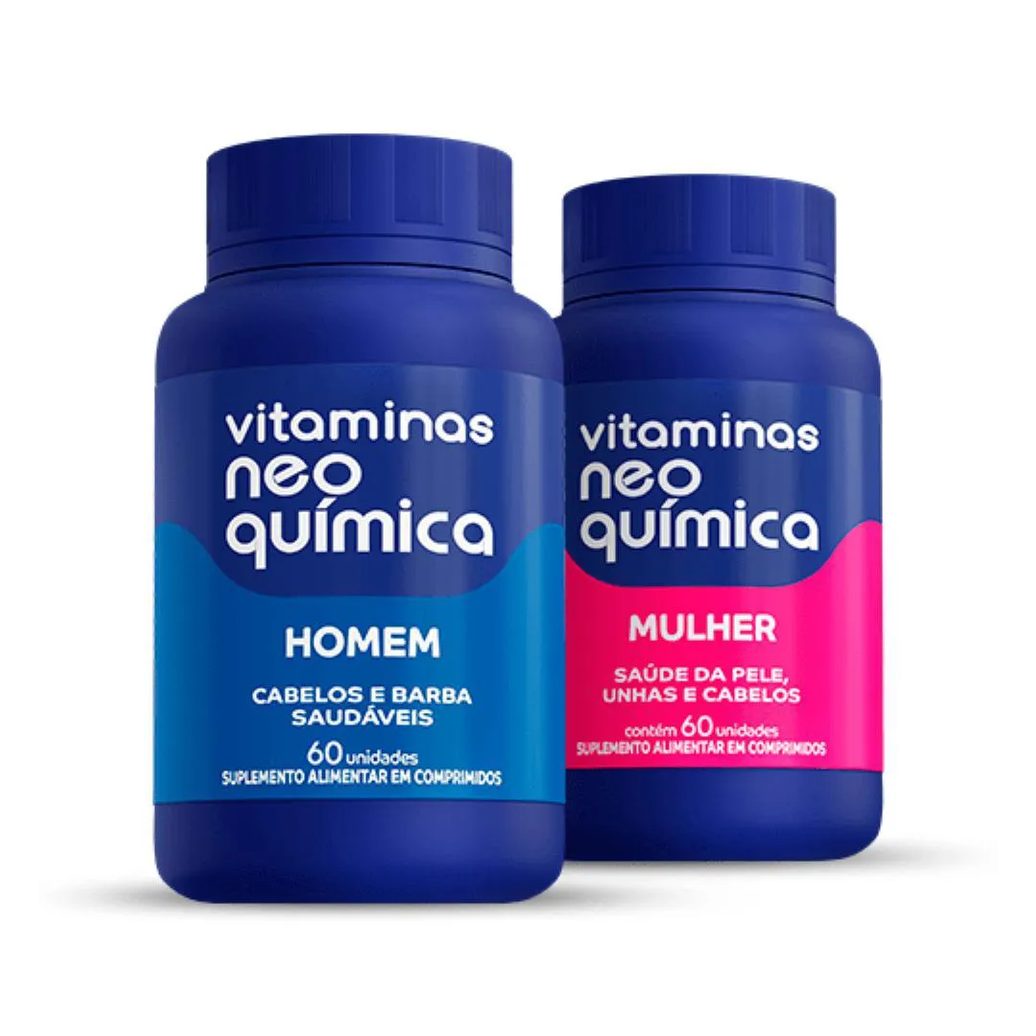 Kit Polivitamínico Neo Química Homem + Mulher 60 cápsulas