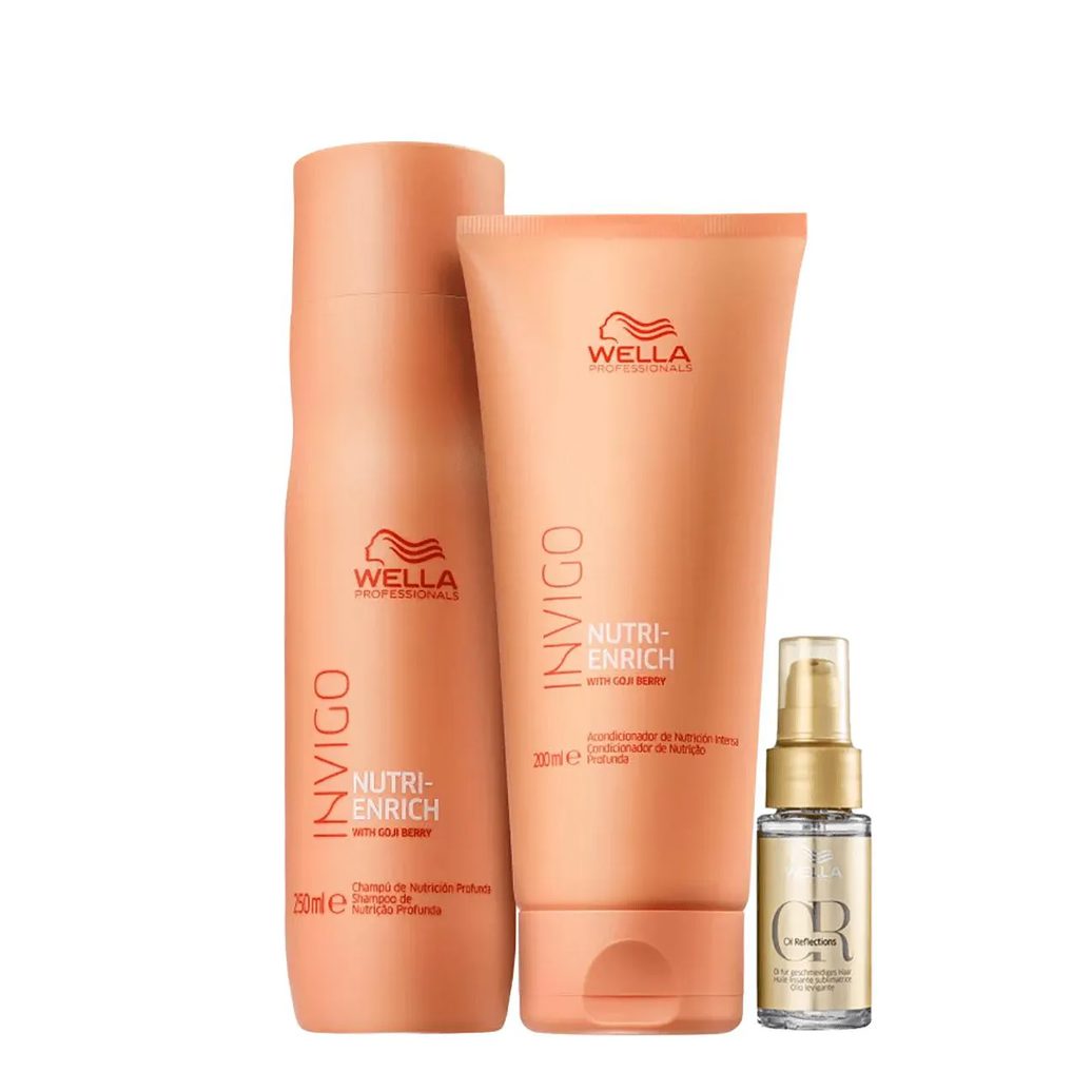 Kit Enrich Shampooo, Condicionador e Oil Reflections 30ml