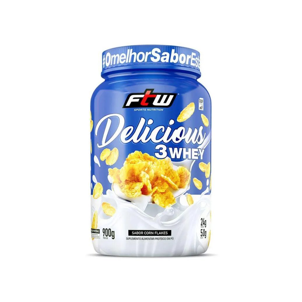Delicious 3whey (900g) - Sabor: Corn Flakes