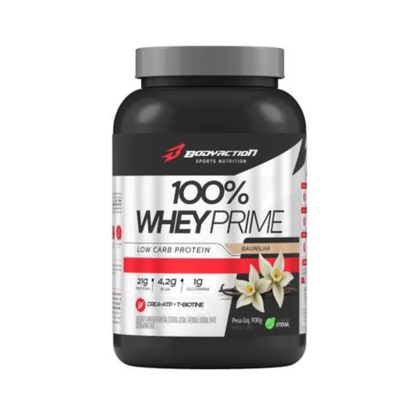Whey Protein Body Action 100% Whey Prime Baunilha 900g
