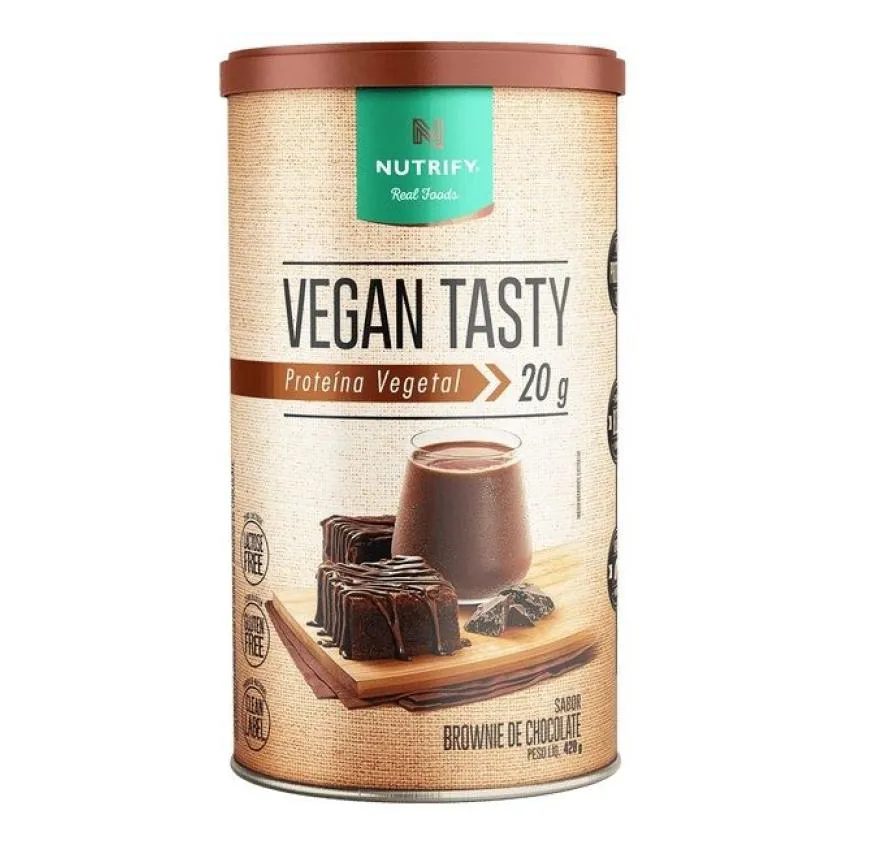 Proteína Vegetal em Pó Nutrify Vegan Tasty Brownie de Chocolate 420g