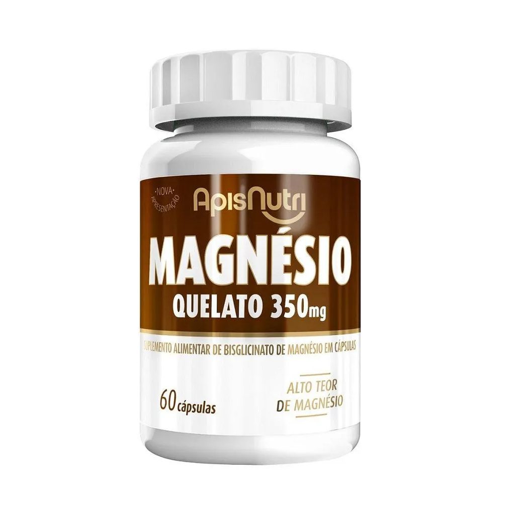 Magnésio Quelato 350mg (60 Cápsulas) - Padrão: Único