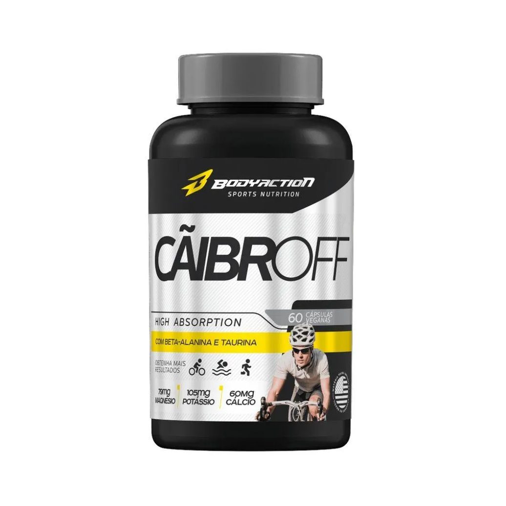 Suplemento Body Action Cãibroff 60 cápsulas Veganas