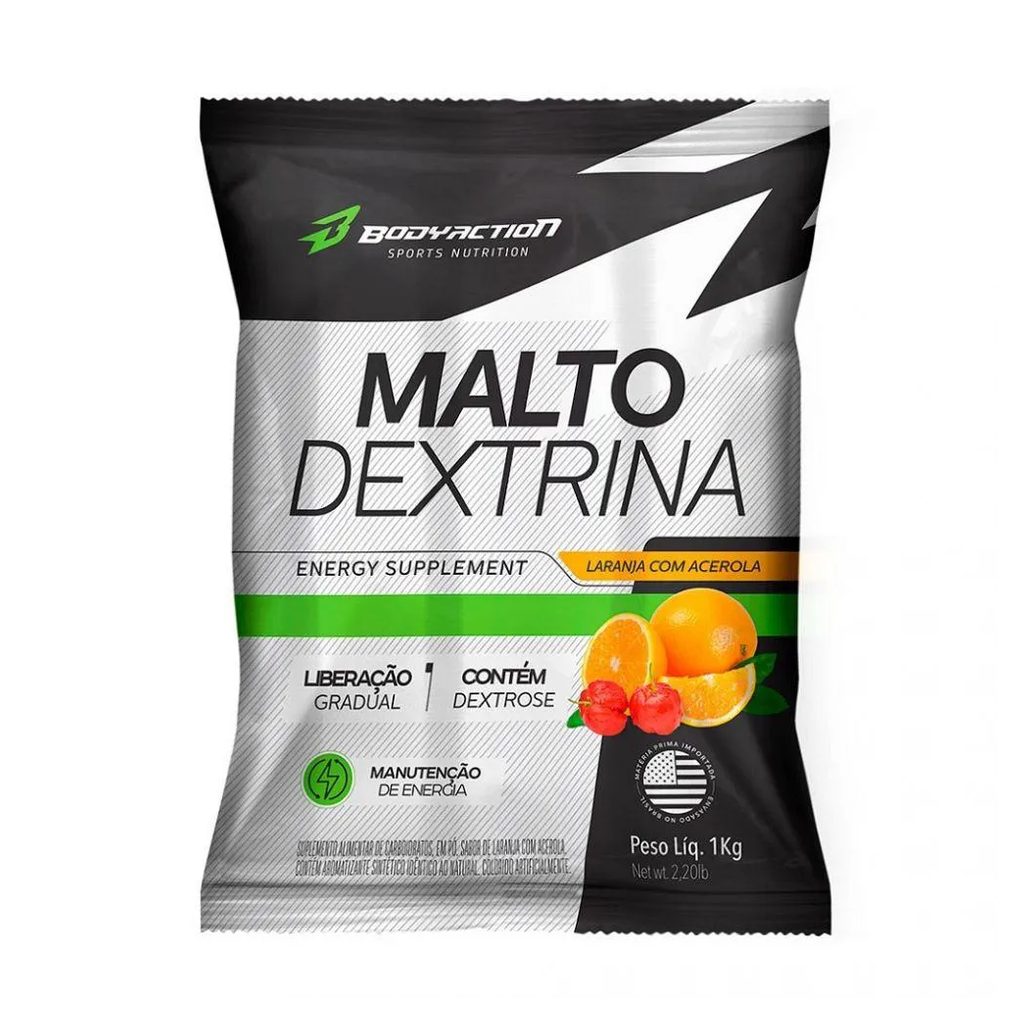Maltodextrina Body Action Malto Dextrin Laranja com Acerola 1kg