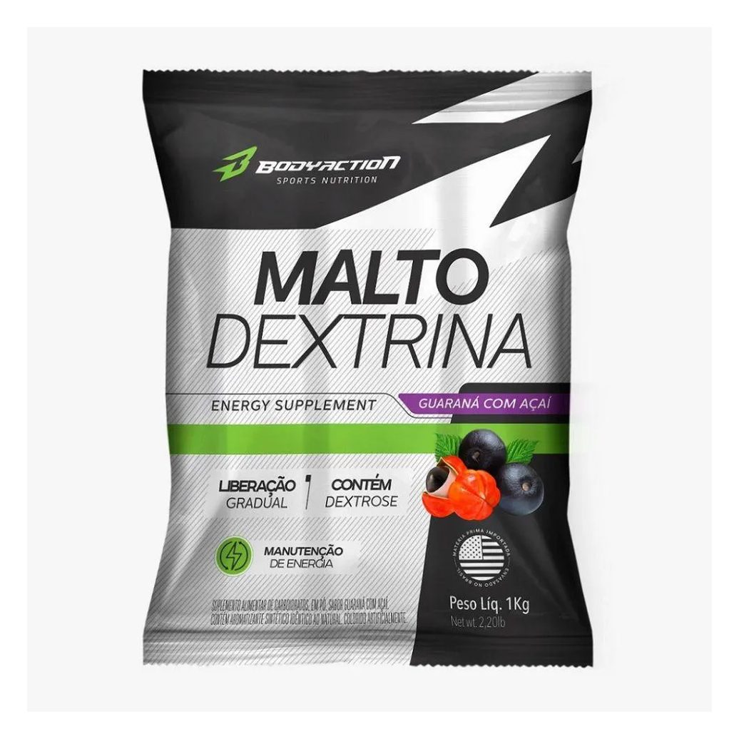 Maltodextrina Body Action Malto Dextrin Guaraná com Açaí 1kg