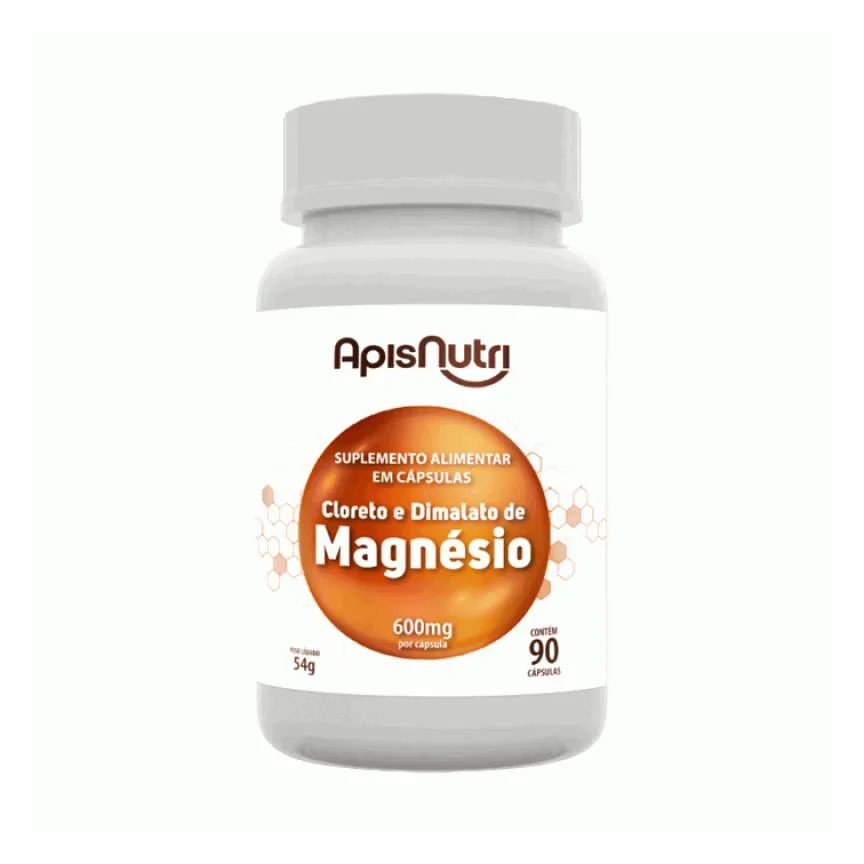 Cloreto e Dimalato de Magnésio - 600mg (90 Cápsulas) - Padrão: Único