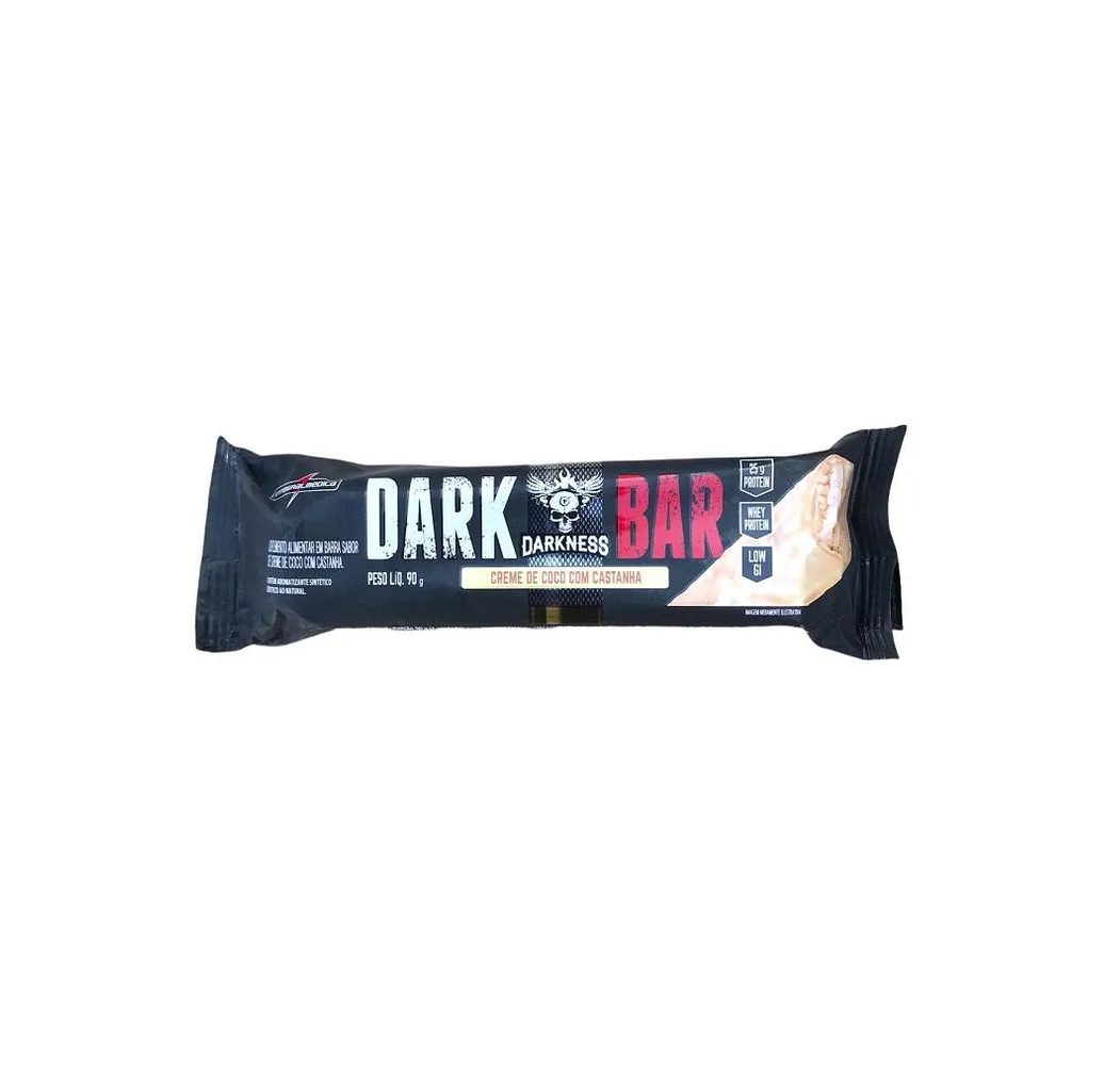 Barra de Proteína Integralmédica Dark Bar Creme de Coco com Castanha 90g 8 unidades